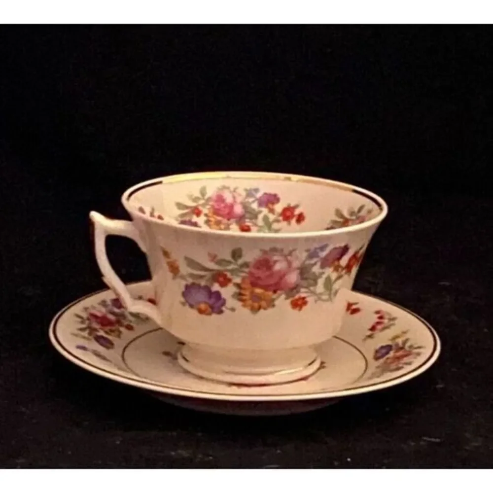 Syracuse Old Ivory Sharon Teacup Cup & Saucer‎ Set (s) USA made